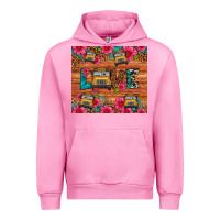 Fuchsia Pink love school bus leopard Urban Hoodie - Artiststas