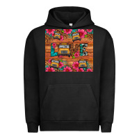 Pigment Black love school bus leopard Urban Hoodie - Artiststas