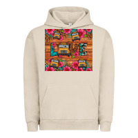Pigment French Oak love school bus leopard Urban Hoodie - Artiststas