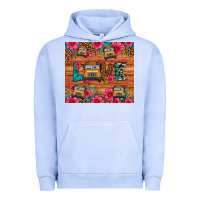 Pigment Grape Ice love school bus leopard Urban Hoodie - Artiststas