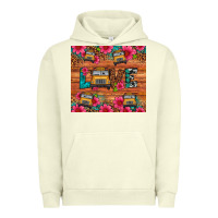Pigment Pistachio love school bus leopard Urban Hoodie - Artiststas