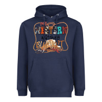 Navy My Western Watching Blanket Heavyweight Hoodie - CowhideDigitalArt