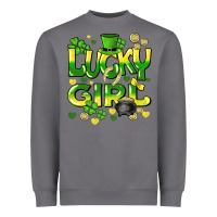 Storm lucky girl st. patricks day Heavyweight Sweatshirt - HowdyJamesFarm