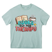 Arona books are my therapy Heavy Core Tee - MaliasSmallBusiness