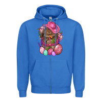 True Royal Cowboy Rabbit Easter Zipper Hoodie - BundleAndBundleShop