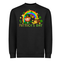 Black St. Patrick's Day Elf with elements Heavyweight Sweatshirt - HowdyJamesFarm