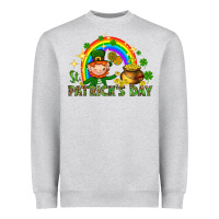 Heather Grey St. Patrick's Day Elf with elements Heavyweight Sweatshirt - HowdyJamesFarm