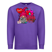 Purple happy valentine's day Premium Sweatshirt - CowhideDigitalArt