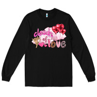 Black Clouds of love with balloons Valentine's Day Long Sleeve Tee - HowdyJamesFarm