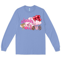 Colony Blue Clouds of love with balloons Valentine's Day Long Sleeve Tee - HowdyJamesFarm