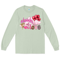 Matcha Clouds of love with balloons Valentine's Day Long Sleeve Tee - HowdyJamesFarm