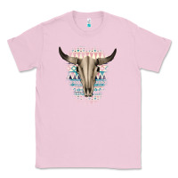 Bubblegum Pink Western Aztec Bull Skull Classic Tee - Bettercallsaul