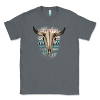 Charcoal Heather Western Aztec Bull Skull Classic Tee - Bettercallsaul