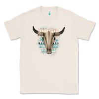 Natural Western Aztec Bull Skull Classic Tee - Bettercallsaul