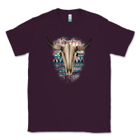 Plum Western Aztec Bull Skull Classic Tee - Bettercallsaul