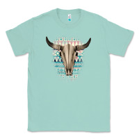 Seafoam Western Aztec Bull Skull Classic Tee - Bettercallsaul