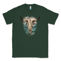 Sports Green Western Aztec Bull Skull Classic Tee - Bettercallsaul