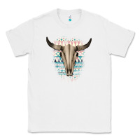 White Western Aztec Bull Skull Classic Tee - Bettercallsaul
