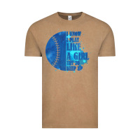 Vintage Coffee I Know I Play Like A Girl Try To Keep Up Softball Vintage Tee - Bettercallsaul
