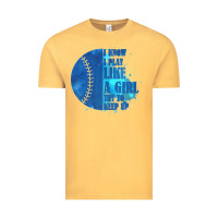 Vintage Mustard I Know I Play Like A Girl Try To Keep Up Softball Vintage Tee - Bettercallsaul