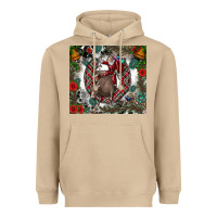 Mushroom Rodeo Santa Heavyweight Hoodie - CowhideDigitalArt