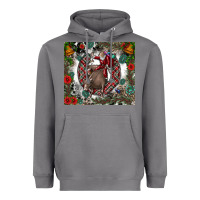 Storm Rodeo Santa Heavyweight Hoodie - CowhideDigitalArt