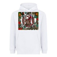 White Rodeo Santa Heavyweight Hoodie - CowhideDigitalArt