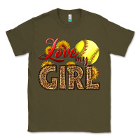 Army Green Love My Girl Softball Classic Tee - LillyAllenDesigns