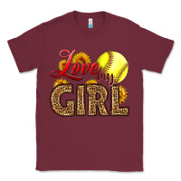 Burgundy Love My Girl Softball Classic Tee - LillyAllenDesigns