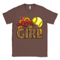 Chestnut Love My Girl Softball Classic Tee - LillyAllenDesigns