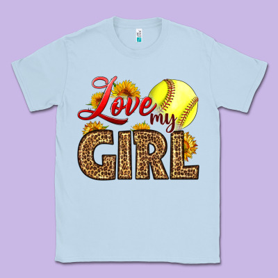 Love My Girl Softball Classic Tee Designed By Lillyallendesigns