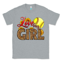 Heather Grey Love My Girl Softball Classic Tee - LillyAllenDesigns