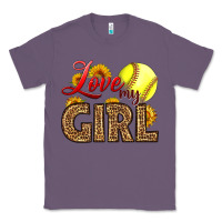 Lavender Love My Girl Softball Classic Tee - LillyAllenDesigns