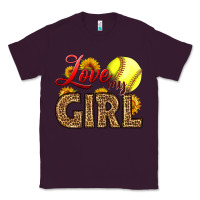 Plum Love My Girl Softball Classic Tee - LillyAllenDesigns
