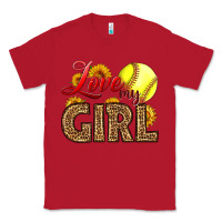 Red Love My Girl Softball Classic Tee - LillyAllenDesigns