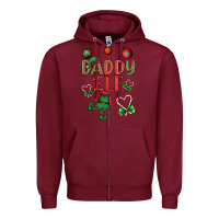 Burgundy Daddy Elf Zipper Hoodie - BundleAndBundleShop