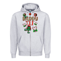 Heather Grey Daddy Elf Zipper Hoodie - BundleAndBundleShop