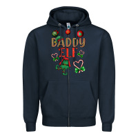 Navy Daddy Elf Zipper Hoodie - BundleAndBundleShop
