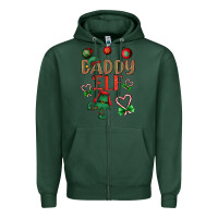 Sports Green Daddy Elf Zipper Hoodie - BundleAndBundleShop