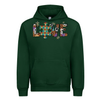 Forest Green love autism awareness leopard cowhide Urban Hoodie - Artiststas