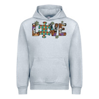 Heather Grey love autism awareness leopard cowhide Urban Hoodie - Artiststas