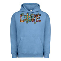 Pigment Pebble Blue love autism awareness leopard cowhide Urban Hoodie - Artiststas