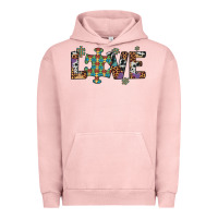 Pigment Salmon love autism awareness leopard cowhide Urban Hoodie - Artiststas