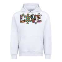 White love autism awareness leopard cowhide Urban Hoodie - Artiststas