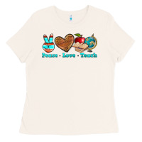 Bone peace love teach Ladies Tee - NancyCooperArtShop