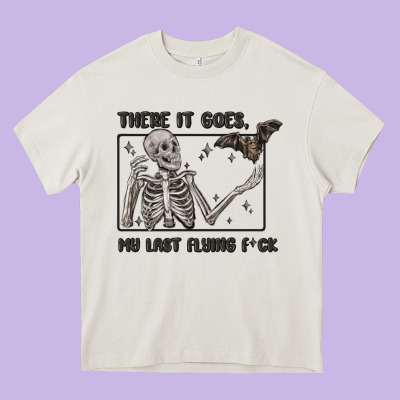 There It Goes My Last Flying Fck Heavy Core Tee Designed By Maliassmallbusiness