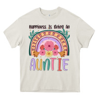 Cream happiness is being an auntie Heavy Core Tee - JahusDesignShop