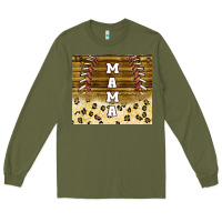 Army Green mama baseball sippy cup Long Sleeve Tee - TumblerDesignByShophia