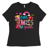Black little miss first grade Ladies Tee - NancyCooperArtShop