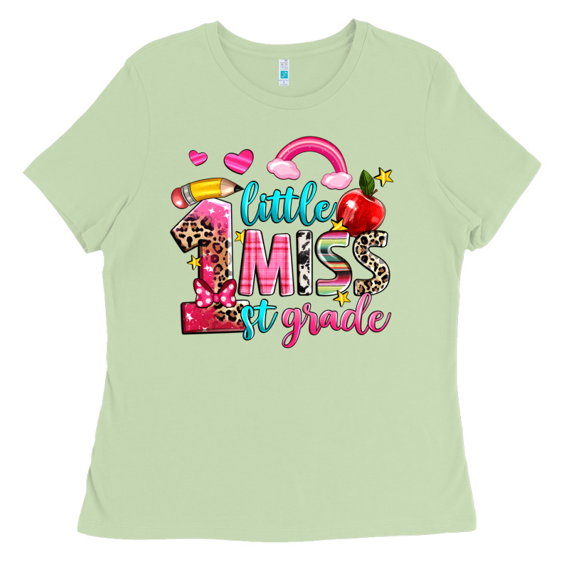 Little Miss First Grade Ladies Tee by NancyCooperArtShop | Teevron